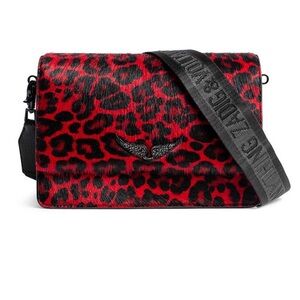 Zadig& Voltaire Lolita animal print cross body leather bag
